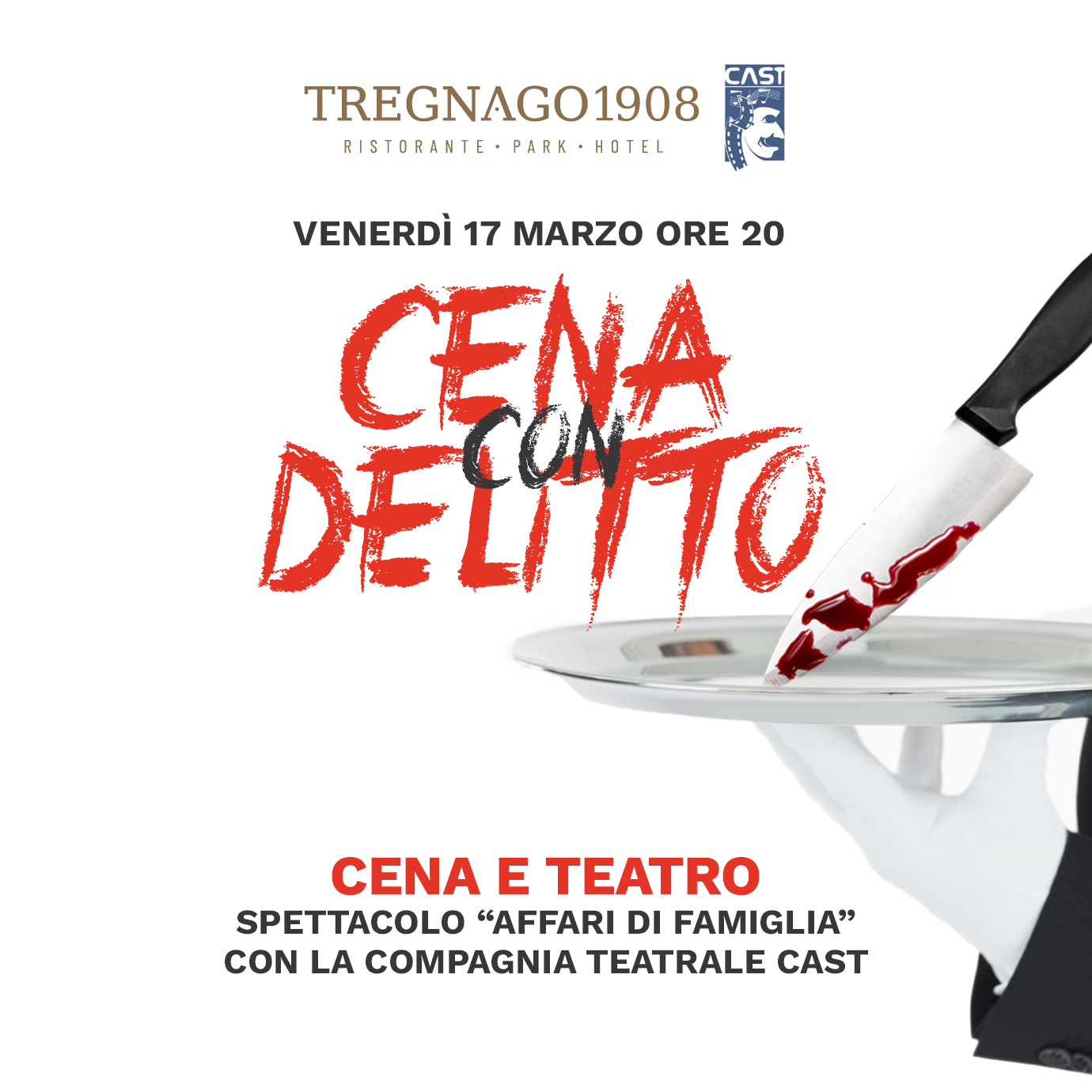 Cena con delitto 17/03 - Ristorante Tregnago 1908